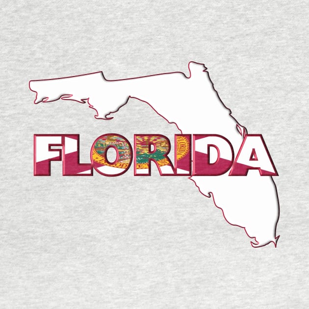 Florida Colored State Letters by m2inspiration